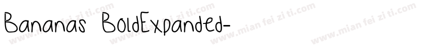 Bananas BoldExpanded字体转换